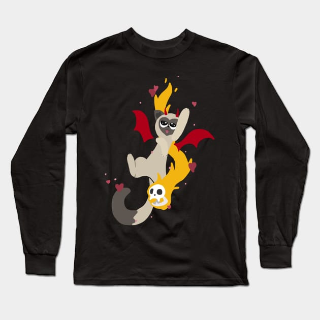 Demon Kitty Long Sleeve T-Shirt by NME